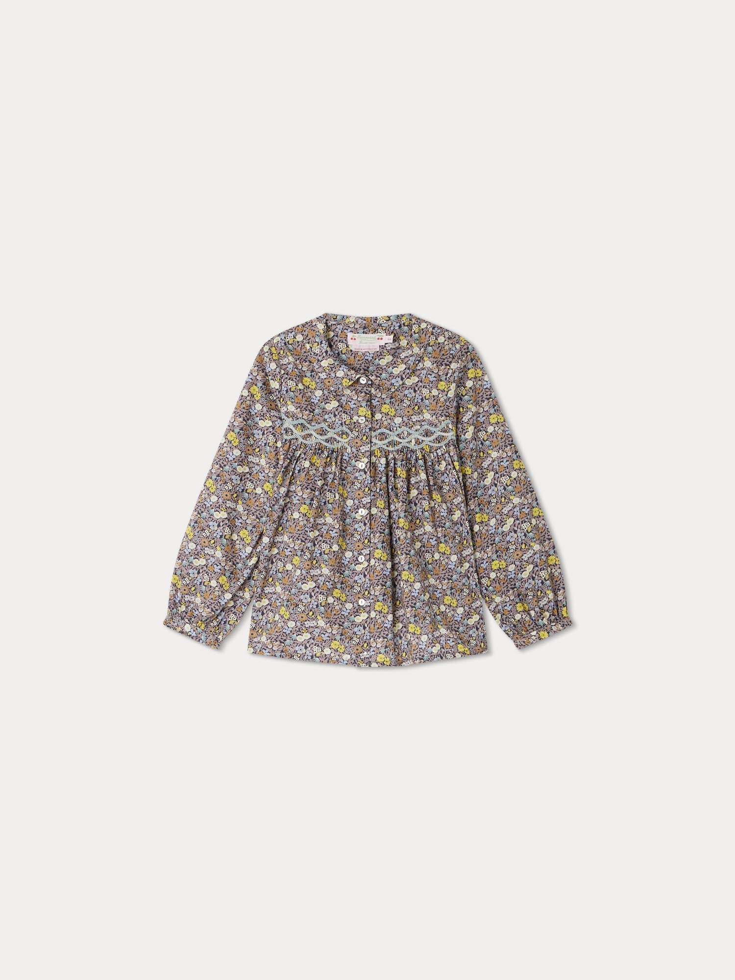 Girl | Gwenaelle Blouse In Liberty Fabric | Slate Gray