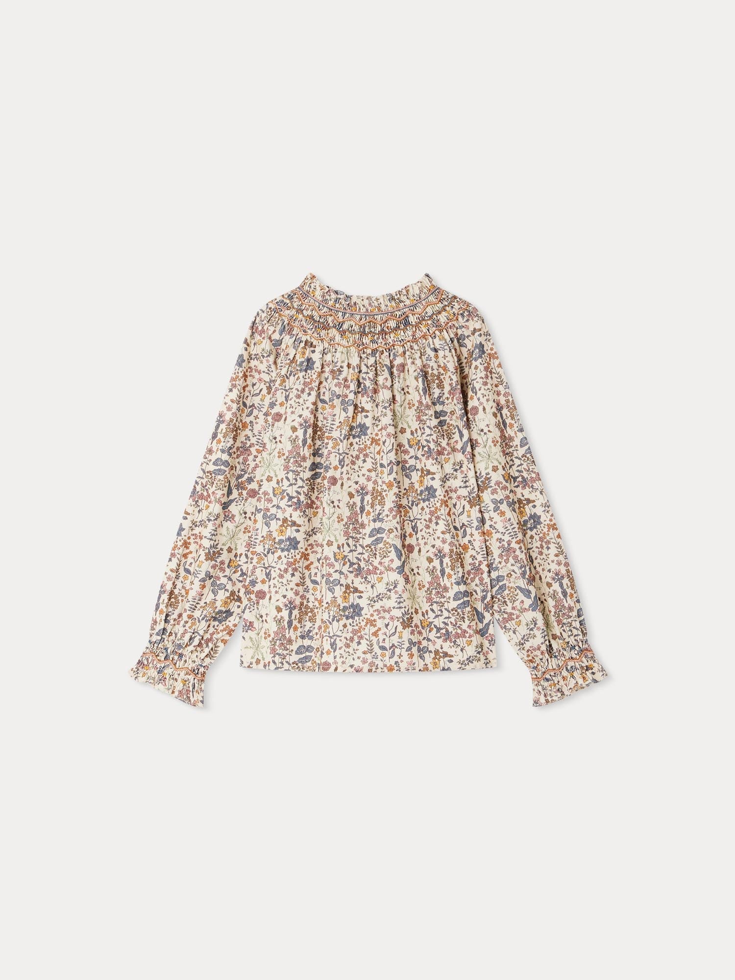 Girl | Pétale Smocked Liberty Fabric Blouse | Multicolor