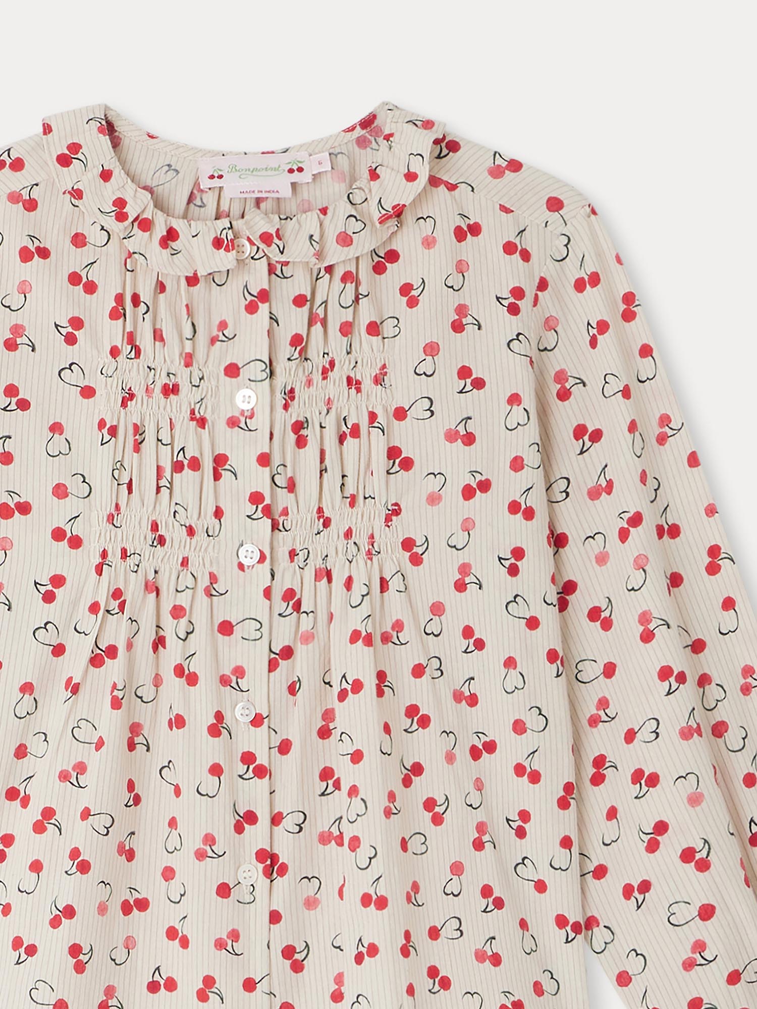 Girl | Gentille Blouse With Red Cherry Print | Cherry