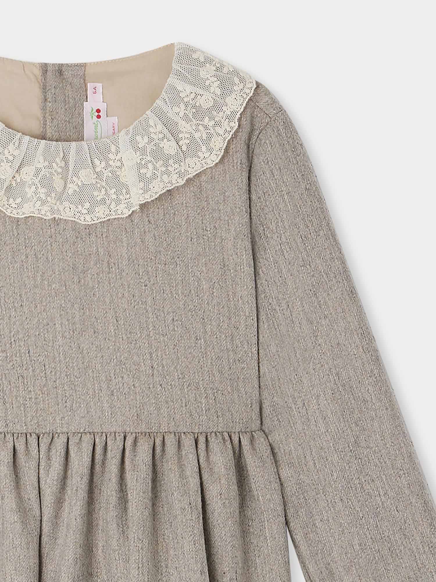 Girl | Flavie Dress With Embroidered Collar | Chip