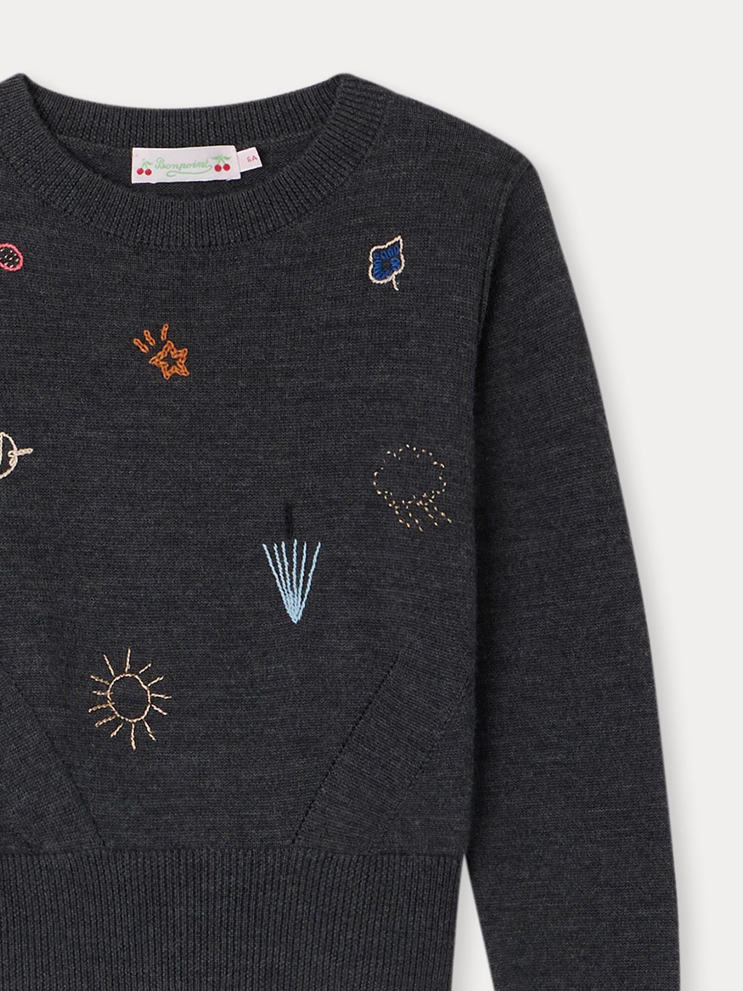 Girl | Giannette Wool Sweater | Medium Heathered Gray