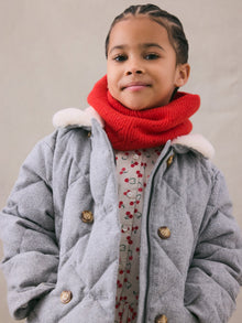 Girl | Modesty Double Breasted Down Jacket | Medium Heathered Gray