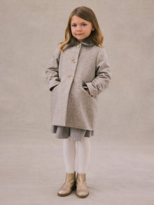Girl | Ginette Wool Coat | Flecked Alabaster White