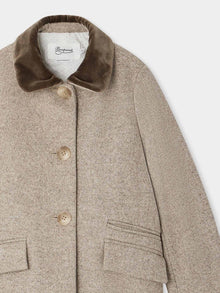 Girl | Ginette Wool Coat | Flecked Alabaster White