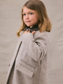 Girl | Ginette Wool Coat | Flecked Alabaster White