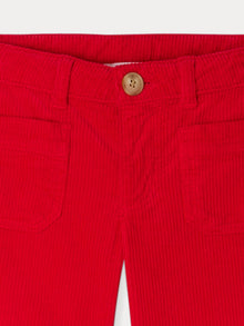 Girl | Junon Pants In Light Red Corduroy | Geranium