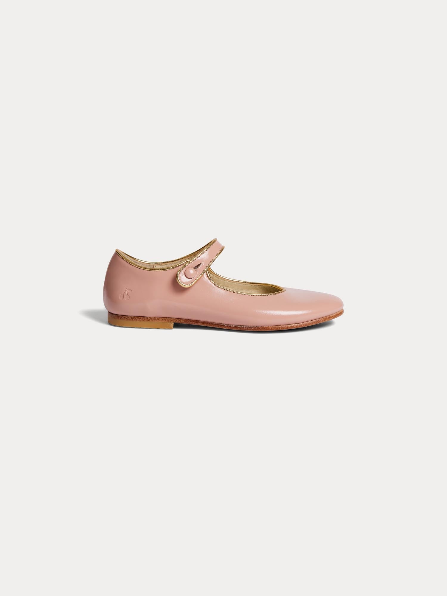 Girl | Ella Pink Leather Mary Janes | Pink Beige