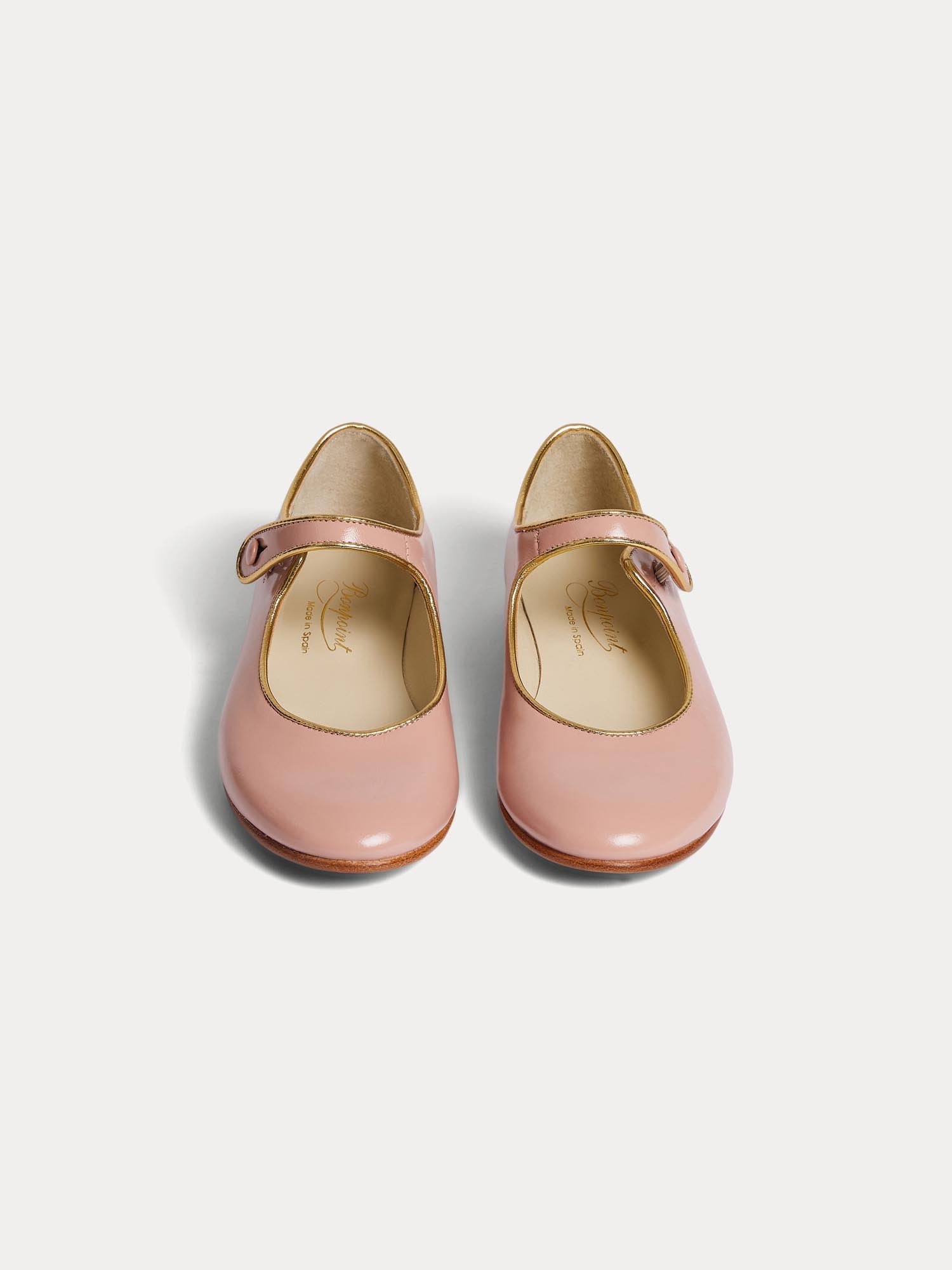 Girl | Ella Pink Leather Mary Janes | Pink Beige