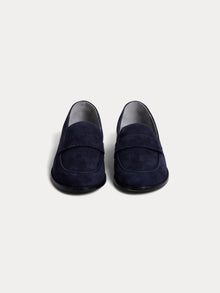 Unisex | Moka Leather Loafers | Navy