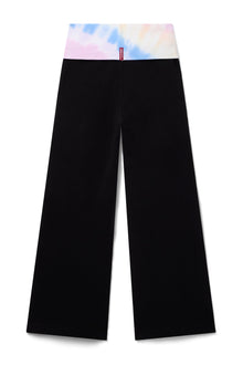 Kids | Kids Tie Dye Rolldown Bootleg Flare Pant | Black/MSL5