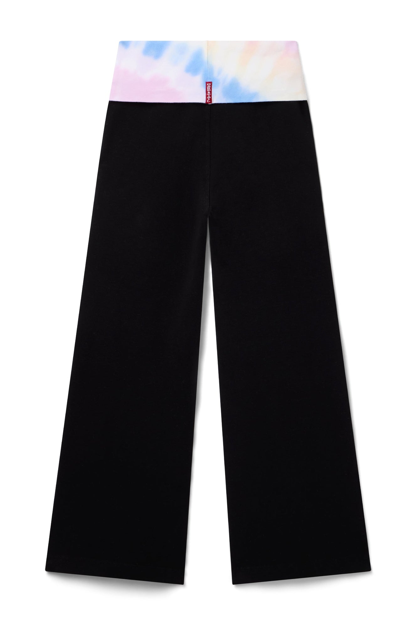 Kids | Kids Tie Dye Rolldown Bootleg Flare Pant | Black/MSL5