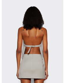 WARDROBE.NYC | Women | Column Mini Skirt | Cement Grey