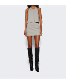 WARDROBE.NYC | Women | Column Mini Skirt | Cement Grey
