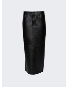 WARDROBE.NYC | Women | Leather Maxi Column Skirt | Black