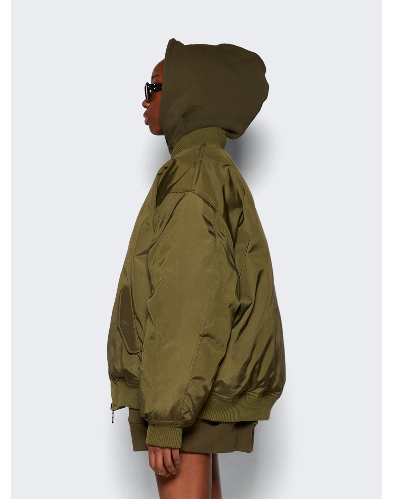 WARDROBE.NYC | Women | Reversible Bomber | Dark Military