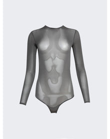 WARDROBE.NYC | Women | Sheer Bodysuit | Black