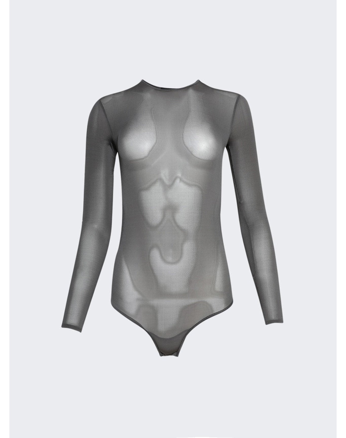 WARDROBE.NYC | Women | Sheer Bodysuit | Black