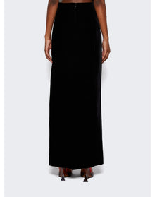 WARDROBE.NYC | Women | Velvet Column Skirt | Black
