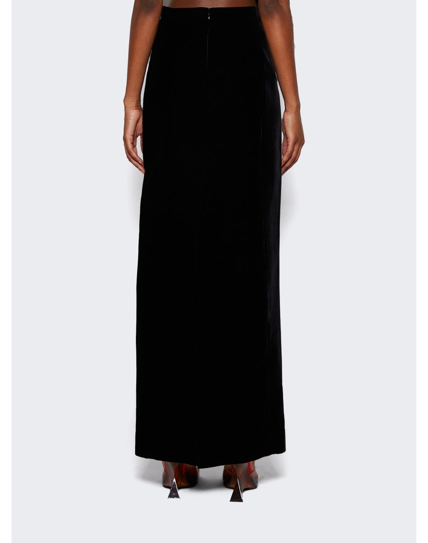 WARDROBE.NYC | Women | Velvet Column Skirt | Black