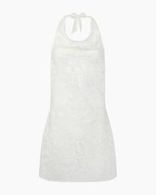Womens | Burnout Cowl Mini Dress | White