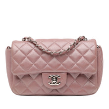 Chanel | Pre-Owned Mini Rectangular Classic Iridescent Lambskin Single Flap | Pink
