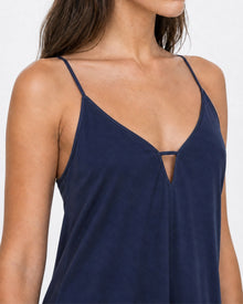 Womens | V-Neck Maxi Dress | Deep Navy