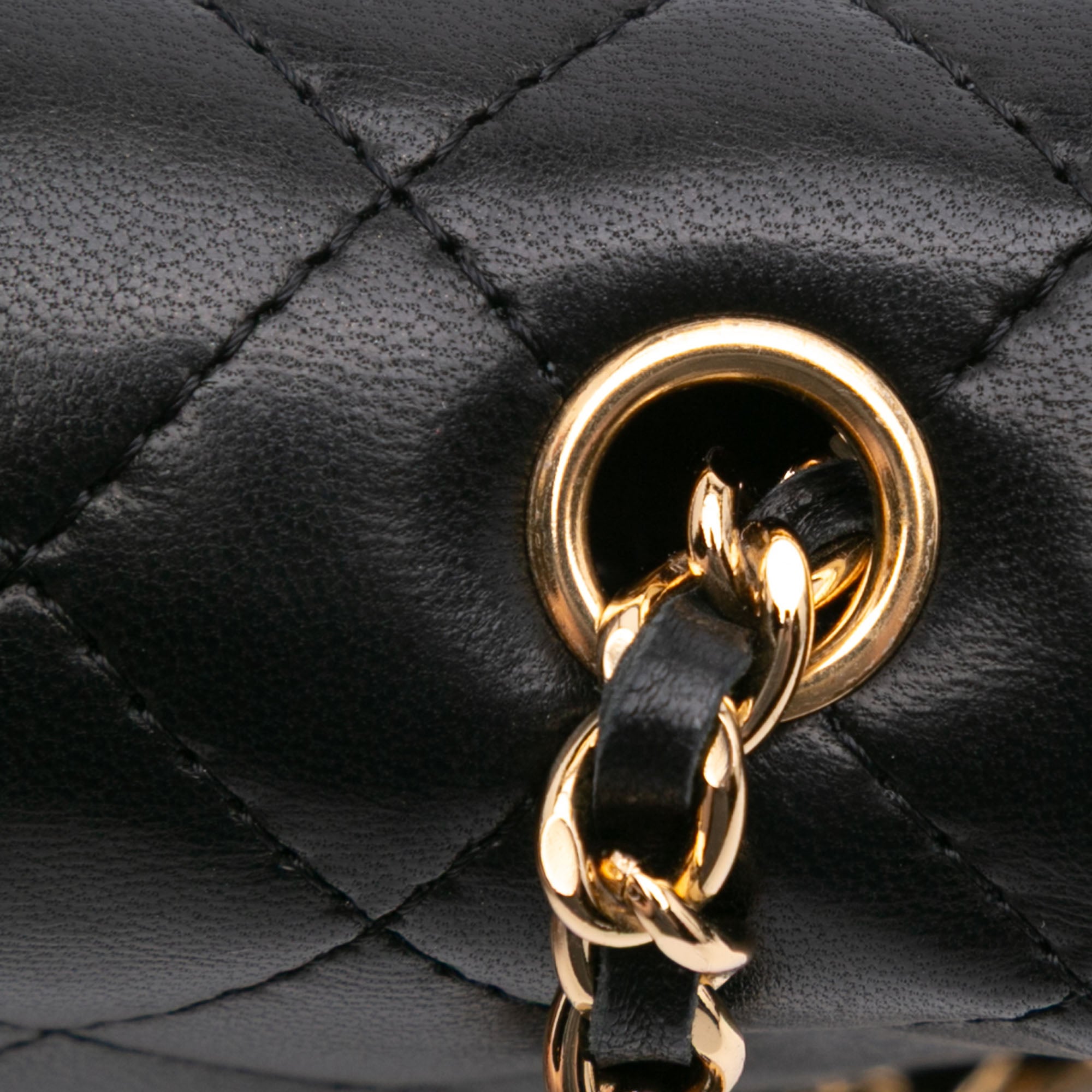 Chanel | Pre-Owned Micro Quilted Lambskin Single Flap | Black