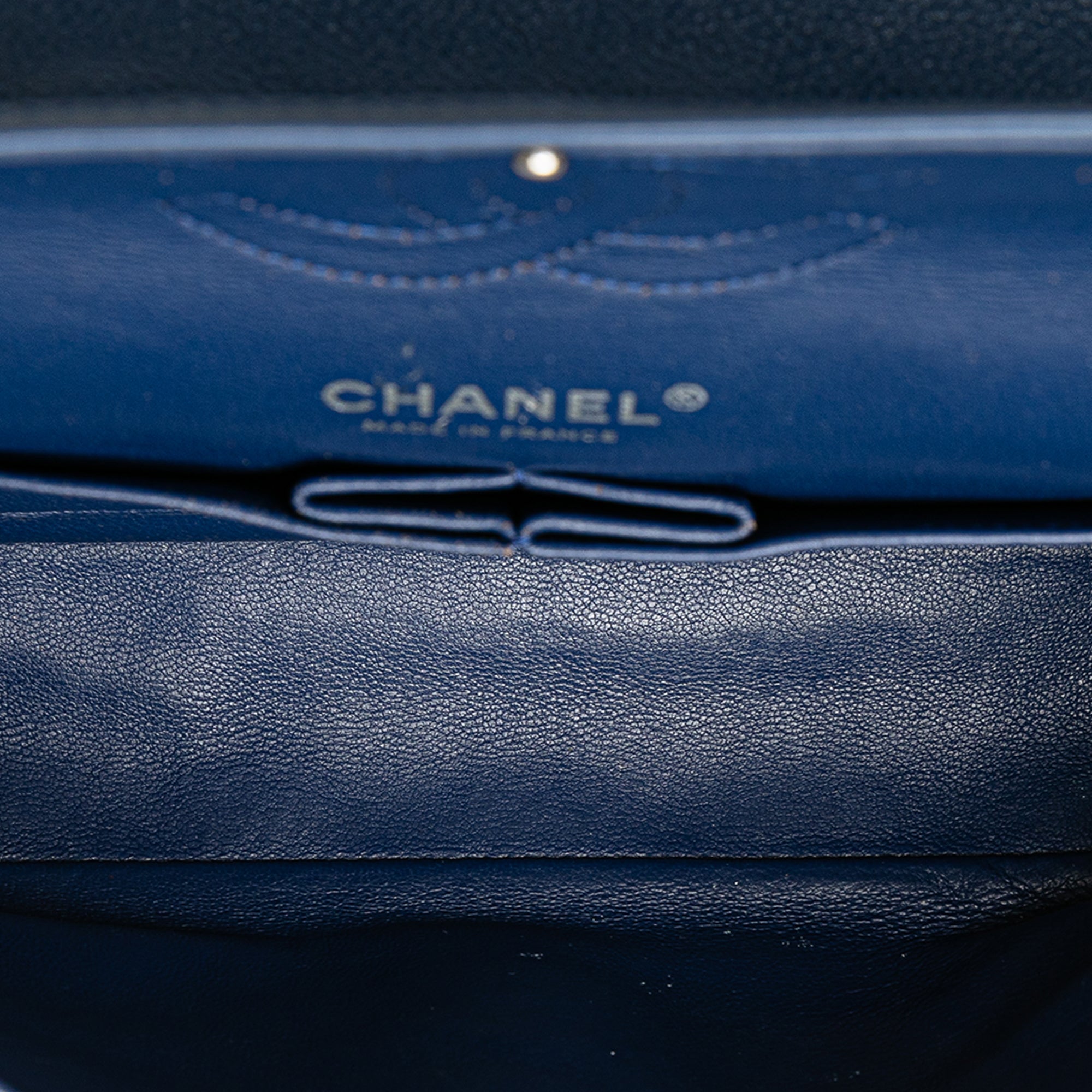 Chanel | Pre-Owned Medium Classic Caviar Double Flap - II | Blue/Peacock