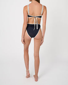 Scoop Underwire Top | Dark Navy x Off White
