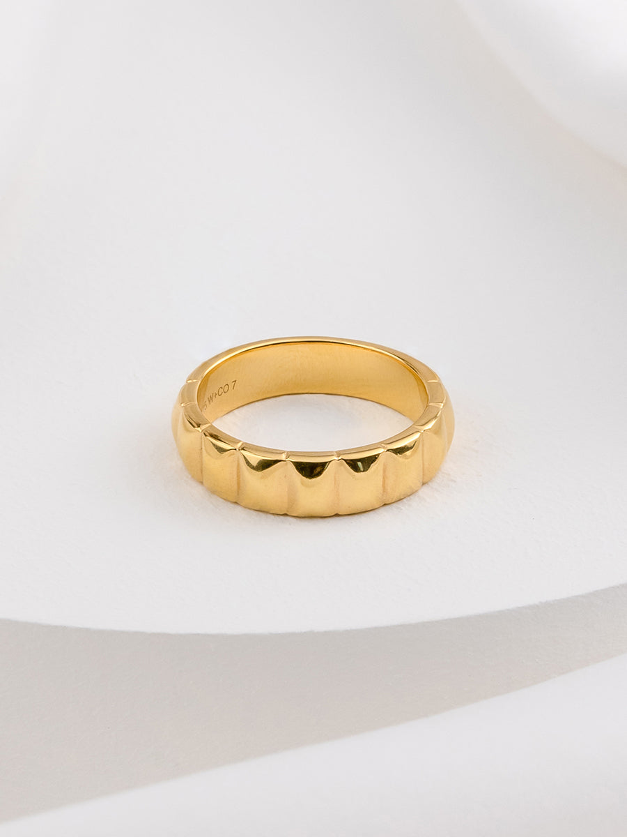 Checker Ring | 14K Gold Vermeil