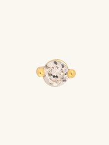 Diamante Barbell Earring | 5A Grade Cubic Zirconia | 14K Gold Plated Brass