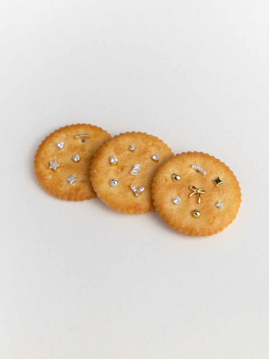 Sparkle Flat Back Earring | 14K Gold Plated Brass