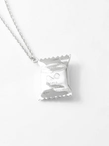 Bag of Chips Necklace | Silver Rhodium Plated Brass