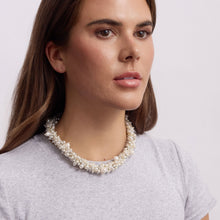 Isadora Pearl Collar | White Pearl | Rhodium Plated Brass