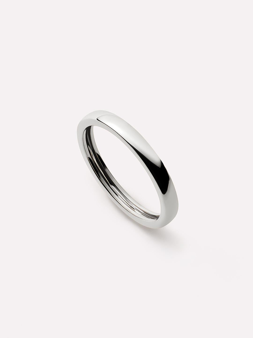 Slim Eclipse Ring | 10K Solid White Gold