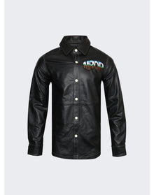 Who Decides War | Men | Mrdr Leather Work Shirt | Coal