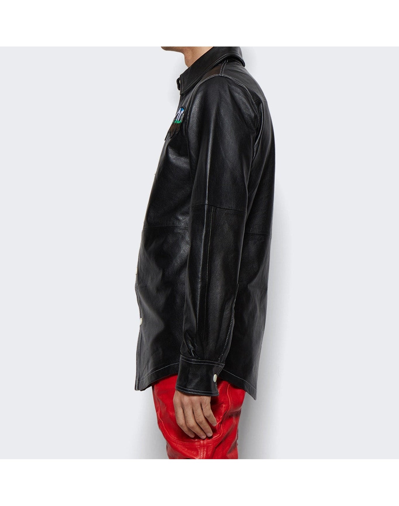 Who Decides War | Men | Mrdr Leather Work Shirt | Coal