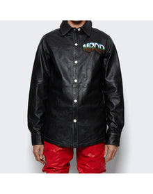 Who Decides War | Men | Mrdr Leather Work Shirt | Coal