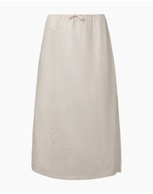 Women | Air Linen Midi Skirt | White