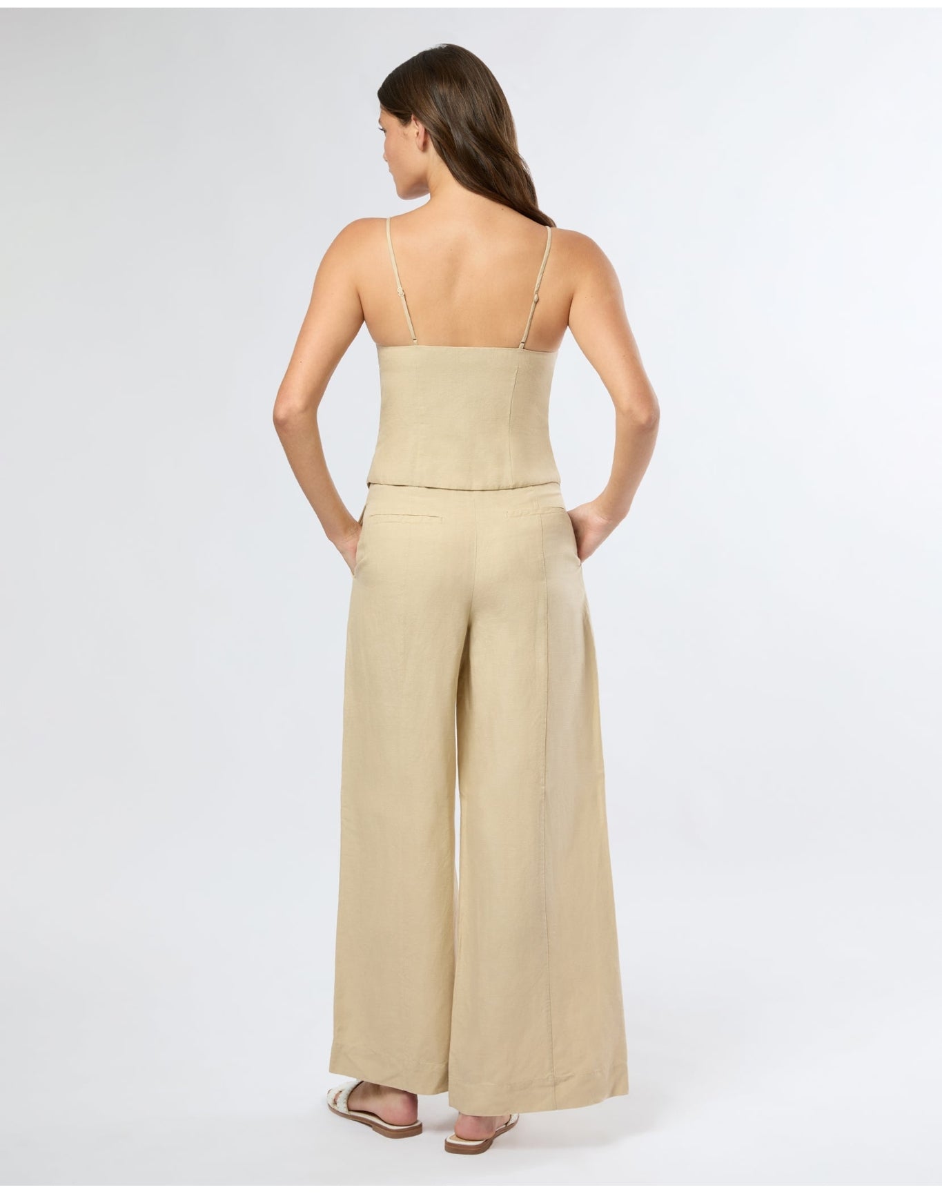 Women | Air Linen Palazzo Pant | Jute