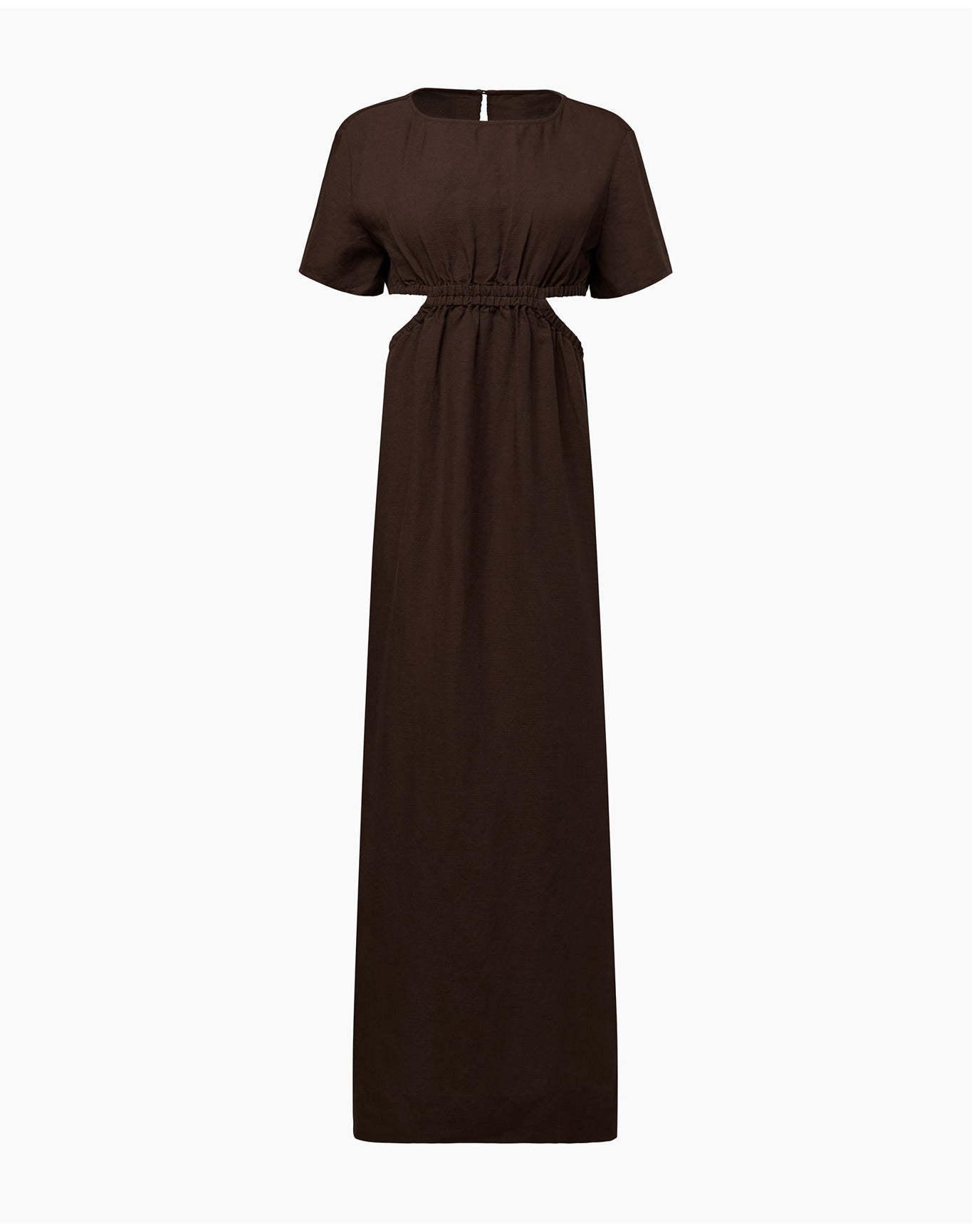 Women | Boatneck Cutout Dress | Dark Chocolate