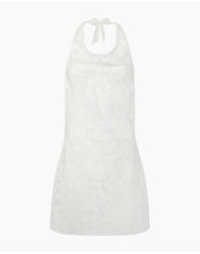 Women | Burnout Cowl Mini Dress | White