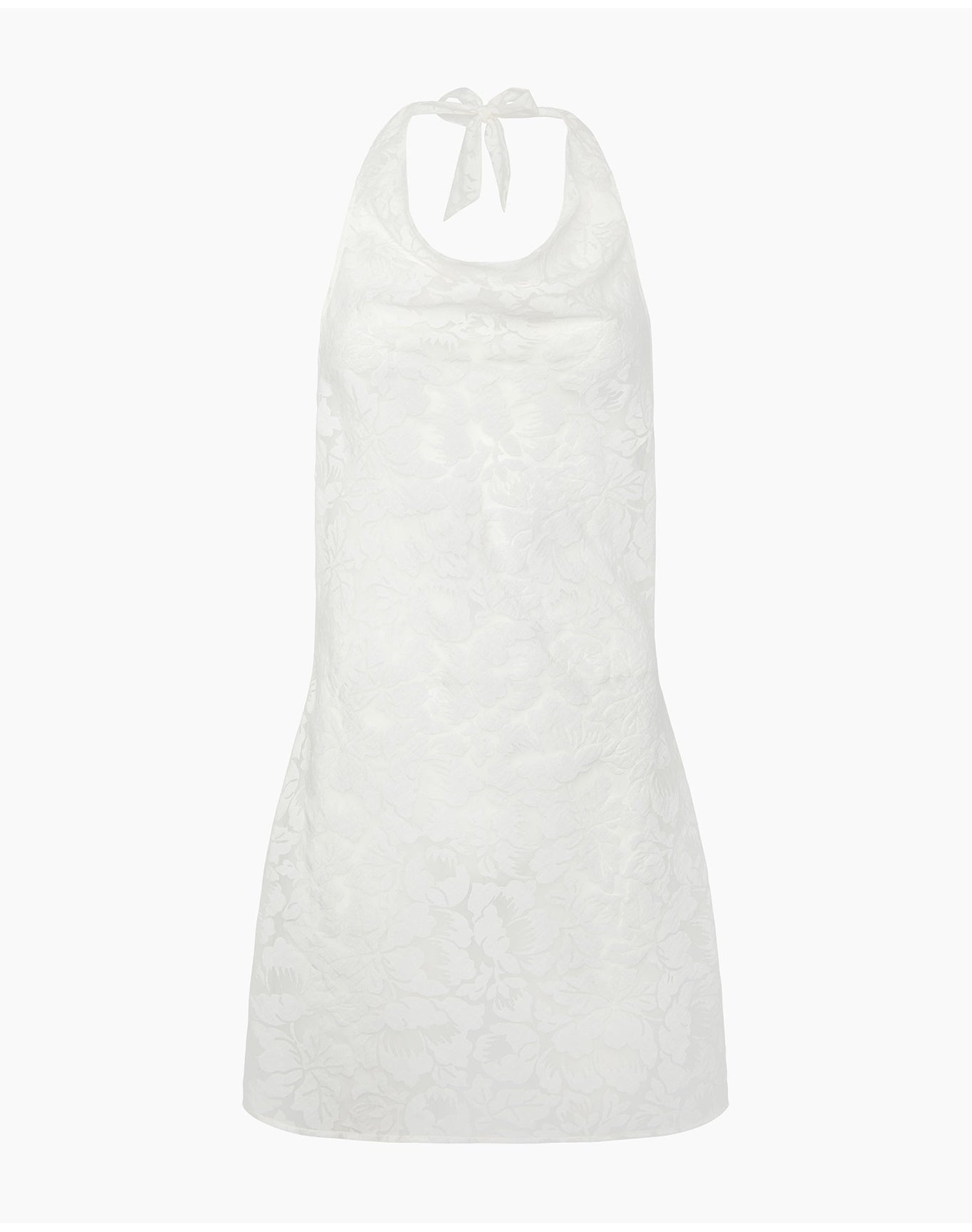 Women | Burnout Cowl Mini Dress | White