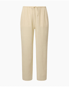 Women | Crinkle Gauze Drawstring Pant | Egret