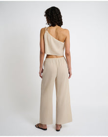 Women | Crinkle Gauze Drawstring Pant | Sandshell