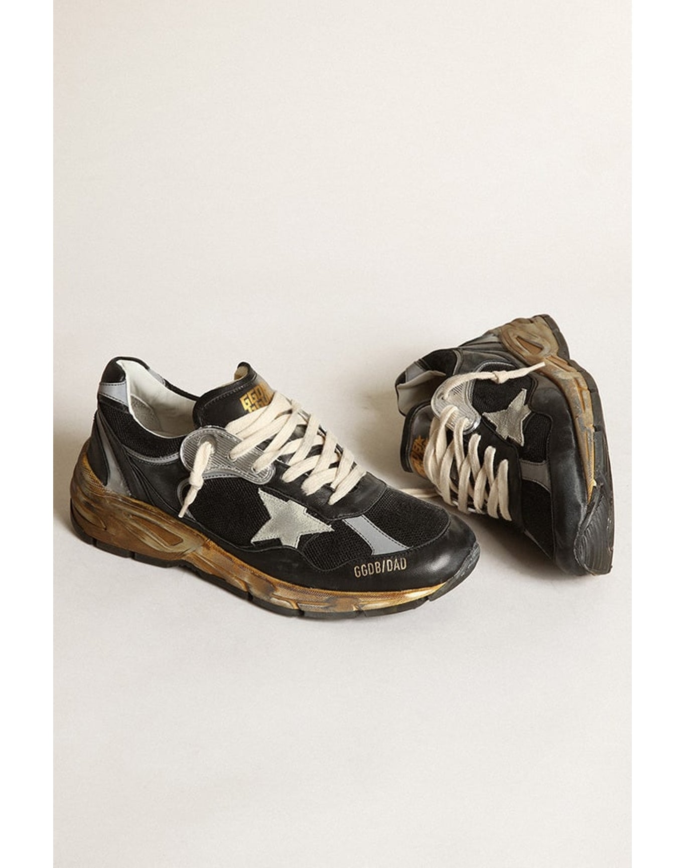 Women | Dad Star Mesh & Nappa with Colored Star | Black x Silver x Ice (V2)