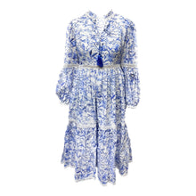 Women | Jaylin and Linen Mom Dress | Blue x White