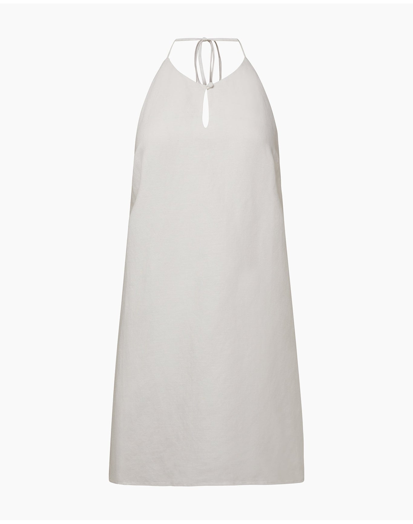Women | Keyhole Halter Dress | White