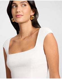 Women | Linen Peplum Top | White