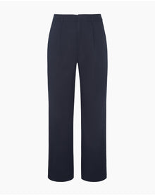 Women | Lyocell Pleated Trouser | Noir Navy